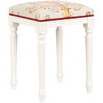 Банкетка одноместная из массива бука бежевая с растительным орнаментом Raffael Beige Floral Banquette варинант исполнения - 1 | Loft Concept в Твери