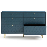 Комод с 6 выдвижными ящиками Scale Ornament Blue Chest of Drawers варинант исполнения - 3 | Loft Concept в Твери