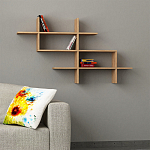 Полка фигурная подвесная цвета древесины HALIC BOOKCASE OAK варинант исполнения - 1 | Loft Concept в Твери