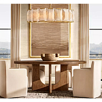 Люстра круглая Д150 см с абажуром из прямоугольных панелей Calling to Shine варинант исполнения - 2 | Loft Concept в Твери