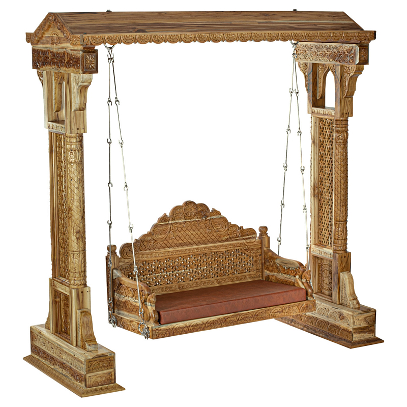 Большие Индийские качели из тика TEAK WOOD SWING Большие Индийские качели из тика TEAK WOOD SWING в Твери | Loft Concept