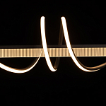 Люстра линейная черного цвета с волнообразным металлическим элементом Luke Lampco Tracer Lamp варинант исполнения - 5 | Loft Concept в Твери