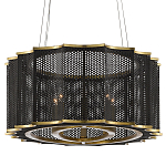 Люстра овальная в сочетании черного и золотого цвета Mesh Lighting варинант исполнения - 3 | Loft Concept в Твери