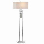 Торшер с прямоугольным тканевым абажуром на белом мраморном основании Silver Threads варинант исполнения - 4 | Loft Concept в Твери