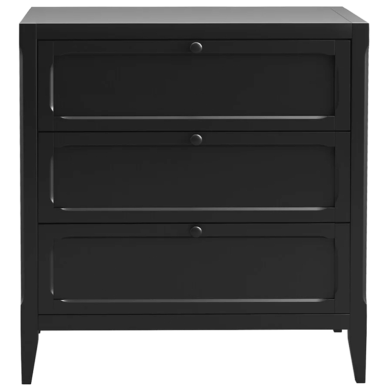 Комод с 3-мя ящиками черный Silva Black Chest of Drawers Черный Комод с 3-мя ящиками черный Silva Black Chest of Drawers Черный в Твери | Loft Concept