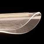 Люстра линейная с прозрачным волнообразным плафоном Wave Line варинант исполнения - 5 | Loft Concept в Твери