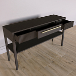 Дизайнерская Консоль с полкой и ящиком Primo Темный орех варинант исполнения - 6 | Loft Concept в Твери