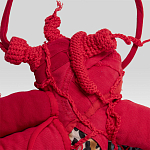 Настенный ковер разноцветный из одежды Heart варинант исполнения - 3 | Loft Concept в Твери