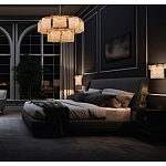 Люстра двухъярусная с текстурными овальными абажурами Splendor Palace Style варинант исполнения - 5 | Loft Concept в Твери