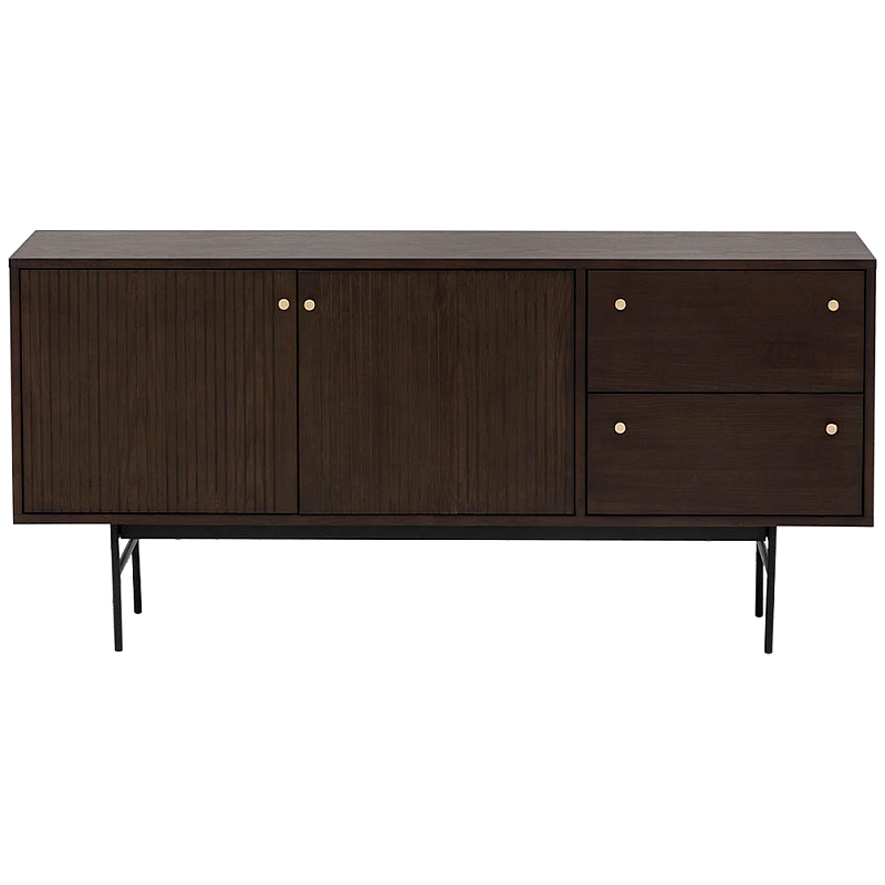 Комод Moran Chest of Drawers Коричневый Черный Латунь в Твери | Loft Concept 