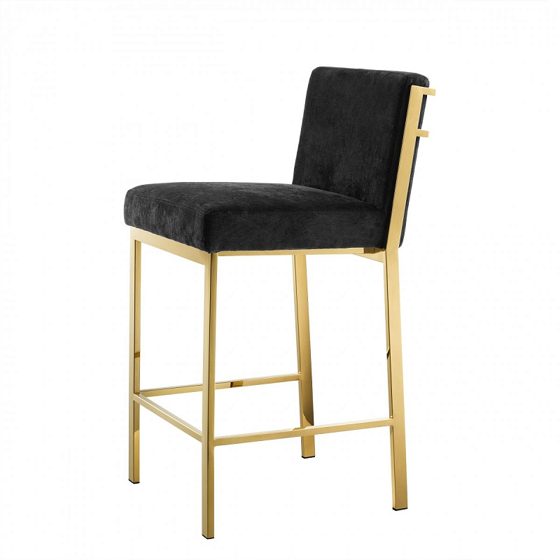 Полубарный стул Eichholtz Counter Stool Scott Gold Черный Глянцевое золото Полубарный стул Eichholtz Counter Stool Scott Gold Черный Глянцевое золото в Твери | Loft Concept