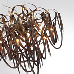 Люстра подвесная с объемной композицией из скрученных лент и металлических цепочек Atlantis Chain варинант исполнения - 3 | Loft Concept в Твери