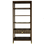 Стеллаж Elsa Dreams Walnut со стеклянными полками и ящиком варинант исполнения - 7 | Loft Concept в Твери