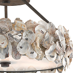 Потолочный светильник круглый с абажуром из устричных раковин Sea Ravens варинант исполнения - 1 | Loft Concept в Твери