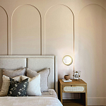 Светодиодное бра круглой формы с металлической рамой золотого цвета Marble Glow варинант исполнения - 2 | Loft Concept в Твери