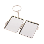 Зеркало брелок складное двухстороннее из натурального камня Оникс Silver Stone Mirrors варинант исполнения - 3 | Loft Concept в Твери