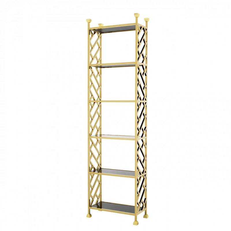 Стеллаж Eichholtz Cabinet Skyler Глянцевое золото Черный в Твери | Loft Concept 