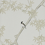 Обои ручная роспись Summer Night Blossom Colourway SC-122 on Bleached white dyed silk варинант исполнения - 1 | Loft Concept в Твери