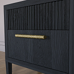 Прикроватная Тумбочка Primo с двумя ящиками Черный дуб варинант исполнения - 3 | Loft Concept в Твери