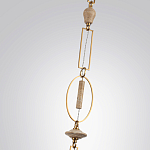 Подвесной светильник с прямоугольными и овальными элементами и акцентом из натурального камня Tectona  варинант исполнения - 6 | Loft Concept в Твери