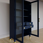 Дизайнерский шкаф витрина Elsa Dreams Blue с 4-мя ящиками варинант исполнения - 7 | Loft Concept в Твери