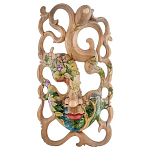 Маска деревянная резная расписная Tropical Paradise варинант исполнения - 4 | Loft Concept в Твери