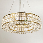 Круглая люстра с хрустальным декором Langlais Crystal Brass Chandelier варинант исполнения - 4 | Loft Concept в Твери