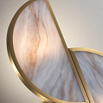 Бра с двумя полукруглыми плафонами из искусственного алебастра в бронзовой оправе Marbella варинант исполнения - 9 | Loft Concept в Твери