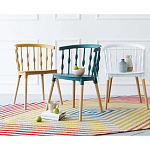 Пластиковый стул на ножках из массива бука Ferret Spiral Green варинант исполнения - 8 | Loft Concept в Твери