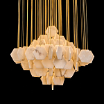 Люстра с фигурными подвесками из натурального камня Glowing Spheres варинант исполнения - 2 | Loft Concept в Твери