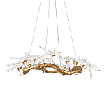 Люстра подвесная с прозрачными стеклянными птичками на ветвях Диаметр 100 см Serip Voa варинант исполнения - 1 | Loft Concept в Твери