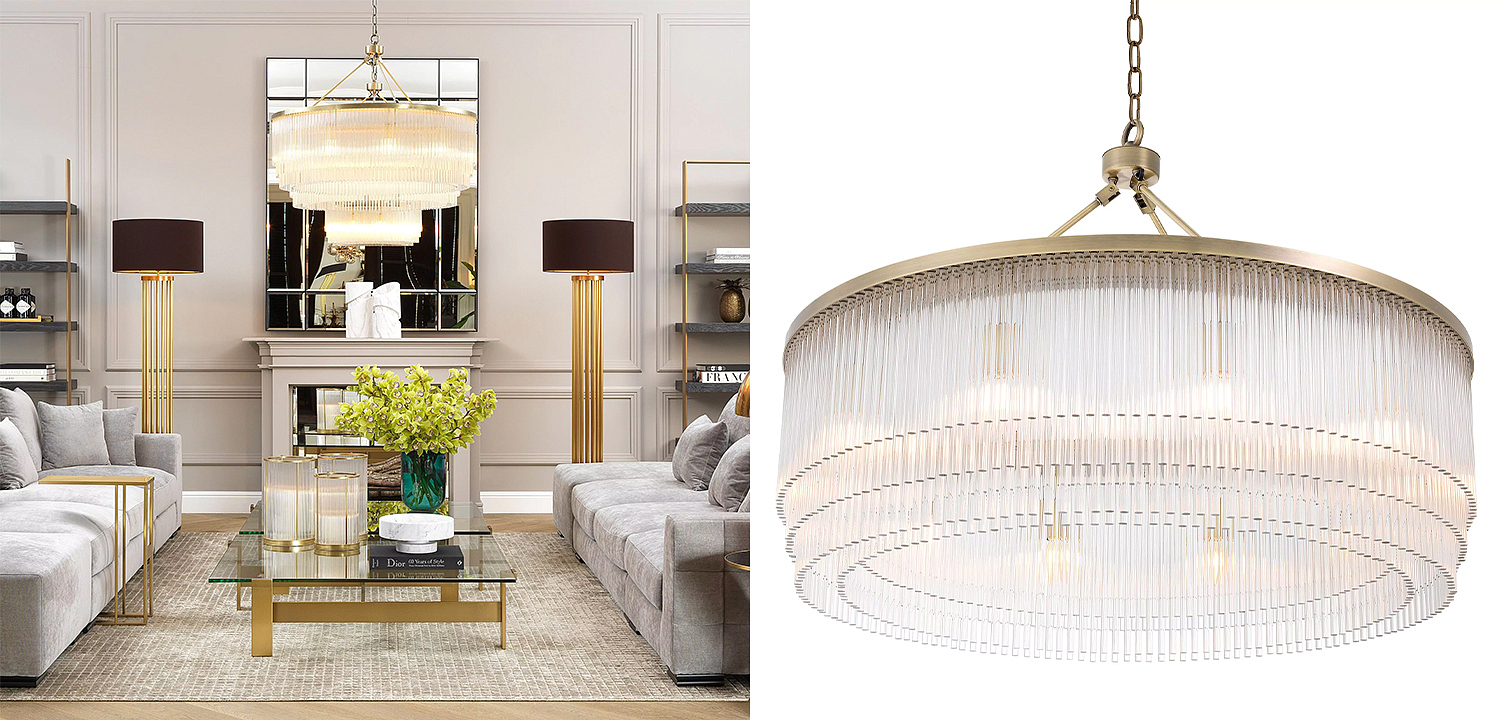 Люстра Eichholtz Chandelier Hector L Brass Люстра Eichholtz Chandelier Hector L Brass - Loft-Concept в Твери