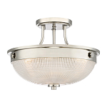 Потолочный светильник со стеклянным плафоном в виде купола Quoizel варинант исполнения - 1 | Loft Concept в Твери