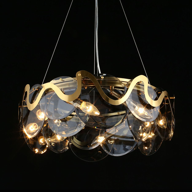 Люстра подвесная Salomi с декором Бронза Прозрачный в Твери | Loft Concept 