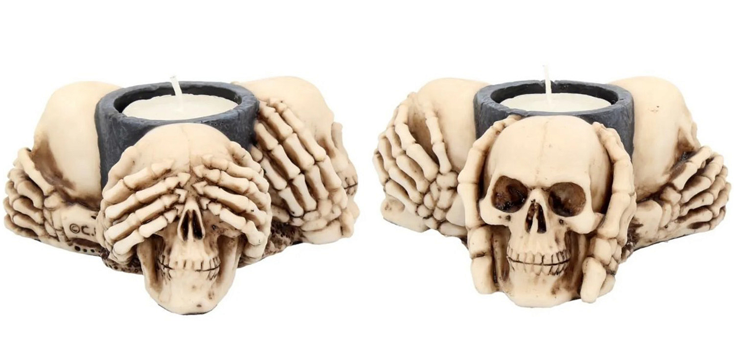 Подсвечник Three Wise Skulls Подсвечник Three Wise Skulls - Loft-Concept в Твери