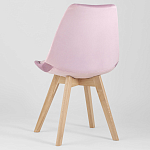 Стул с мягким велюровым сиденьем Arvika Pink варинант исполнения - 5 | Loft Concept в Твери