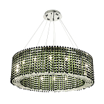 Круглая люстра с хрустальными подвесками Crystal Art Chrome Green Chandelier 12 варинант исполнения - 1 | Loft Concept в Твери
