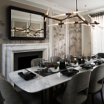 Обои ручная роспись Distant Bamboo Special Colourway on Lead Grey dyed silk варинант исполнения - 1 | Loft Concept в Твери