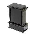 Часы настольные черные из натурального камня Обсидиан Stone Clock варинант исполнения - 3 | Loft Concept в Твери