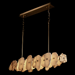 Подвесной светильник с фигурными элементами из белого алебастра Cryptocrystalline Stone варинант исполнения - 6 | Loft Concept в Твери