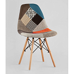 Пластиковый стул на ножках из массива бука Eames Пэчворк варинант исполнения - 1 | Loft Concept в Твери
