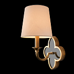 Бра с белым текстильным абажуром и фигурным основанием с зеркальной вставкой Vitorino варинант исполнения - 2 | Loft Concept в Твери