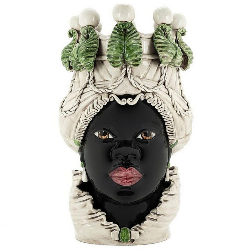 Ваза Abhika Vase Moro Lady Big With Candleholderr dark green Мульти в Твери | Loft Concept 