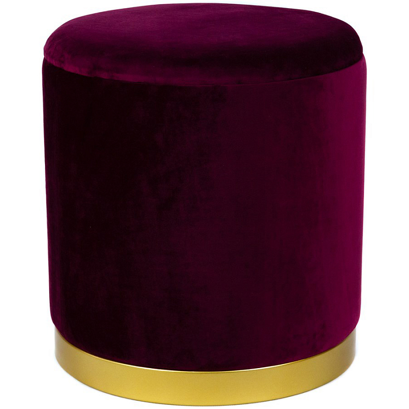 Пуф Fine Burgundy Бургундский красный Золотой в Твери | Loft Concept 