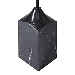 Кофейный столик с круглой столешницей и мраморным основанием Steel Reliability варинант исполнения - 3 | Loft Concept в Твери