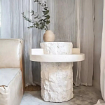 Дизайнерский журнальный стол цилиндрической формы фактурный Mylepen варинант исполнения - 2 | Loft Concept в Твери