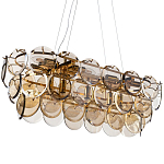 Люстра с круглыми стеклянными подвесками Cardiel Amber Glass Chandelier варинант исполнения - 1 | Loft Concept в Твери