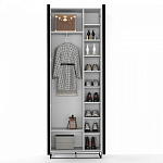 Двухдверный шкаф белого цвета Strict Lines варинант исполнения - 4 | Loft Concept в Твери