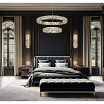 Люстра из 2-х колец с мозаичным хрустальным оформлением Sparks of Crystal варинант исполнения - 2 | Loft Concept в Твери